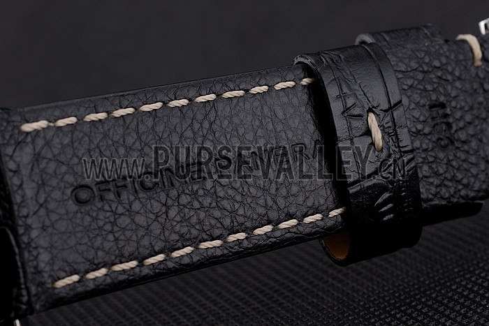 Swiss Panerai Radiomir Black Dial Stainless Steel Case Black Leather Strap