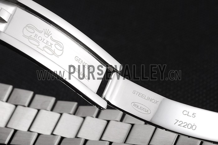 Swiss Rolex Day Date Diamond Pave Dial And Bezel Stainless Steel Case And Bracelet