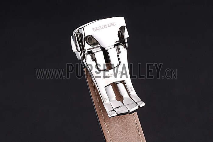 Omega Sochi Petrograd White Dial With Diamonds Stainless Steel Case Black Leather Strap 622823