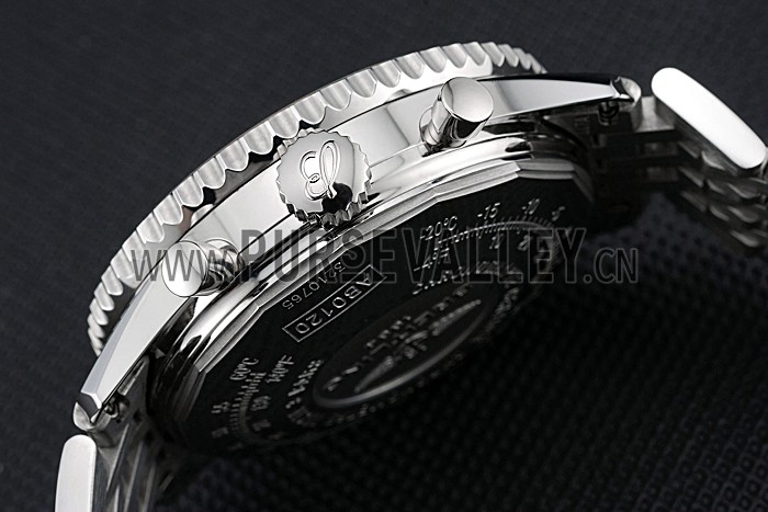 Swiss Breitling Navitimer Black Dial Stainless Steel Bracelet 622442