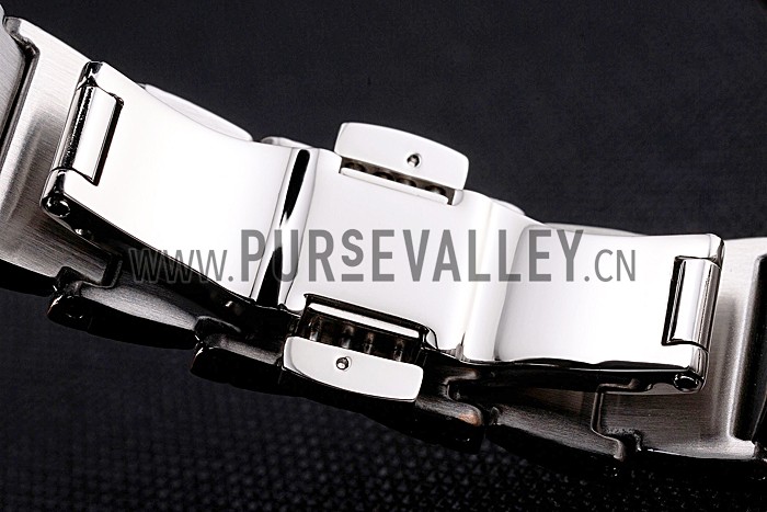 Bvlgari Lvcea White Dial Rose Gold Numerals Stainless Steel Case Two Tone Bracelet