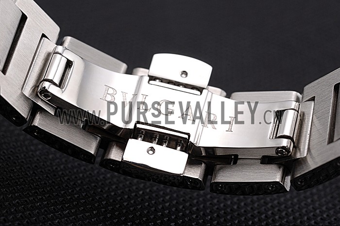 Bvlgari Solotempo Pearl Dial Diamond Bezel Stainless Steel Case And Diamonds 622747