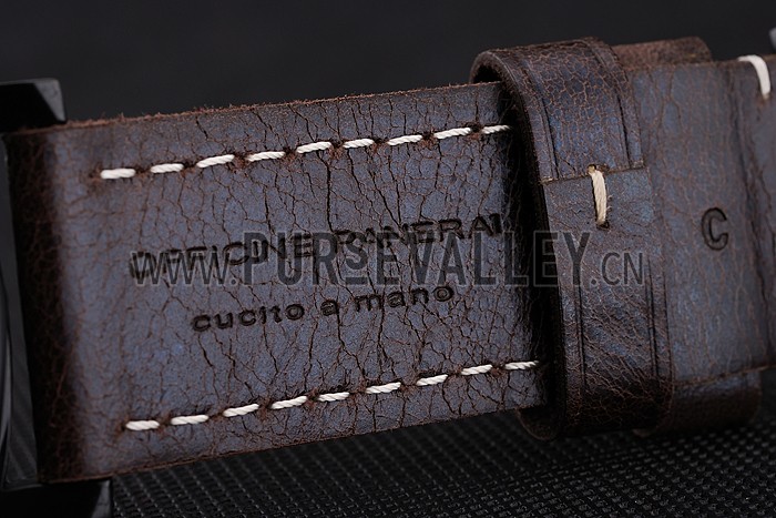 Swiss Panerai Radiomir 1940 Black Dial Black PVD Case Brown Leather Strap 1453845