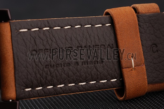 Swiss Panerai Luminor 1950 Brown Dial Brown PVD Case Brown Suede Leather Strap 1453850