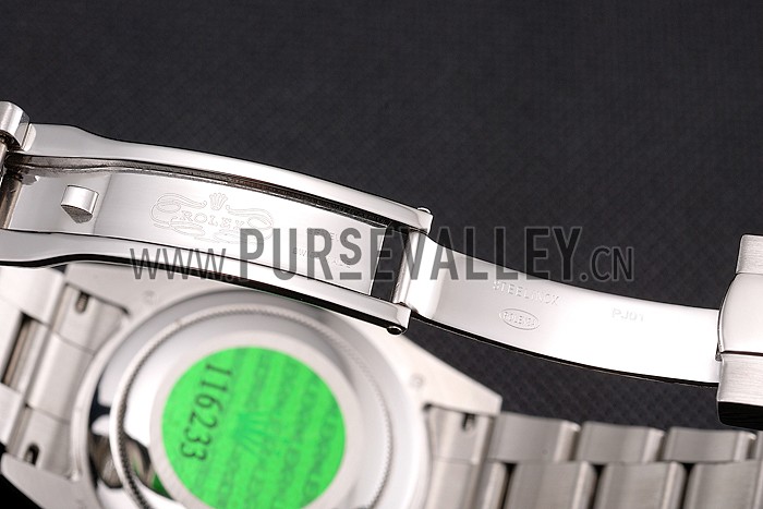 Rolex Oyster Perpetual Dark Rhodium Dial Stainless Steel Case And Bracelet