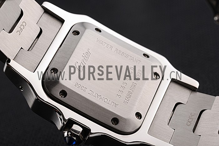 Swiss Cartier Santos De Cartier Galbee Rose Gold and Steel Case Steel Bracelet Small 622645