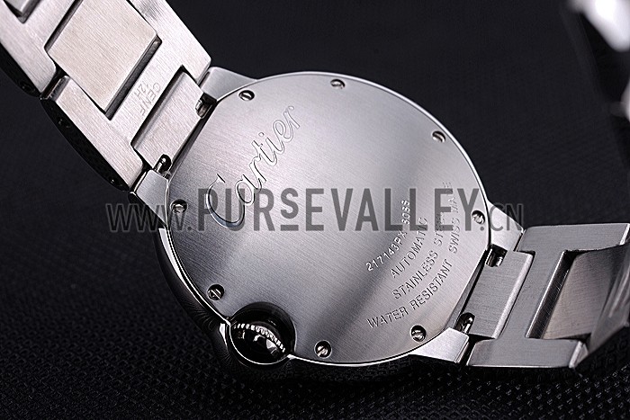 Swiss Cartier Ballon Bleu de Cartier White Dial Roman Numerals Stainless Steel Bracelet 622555