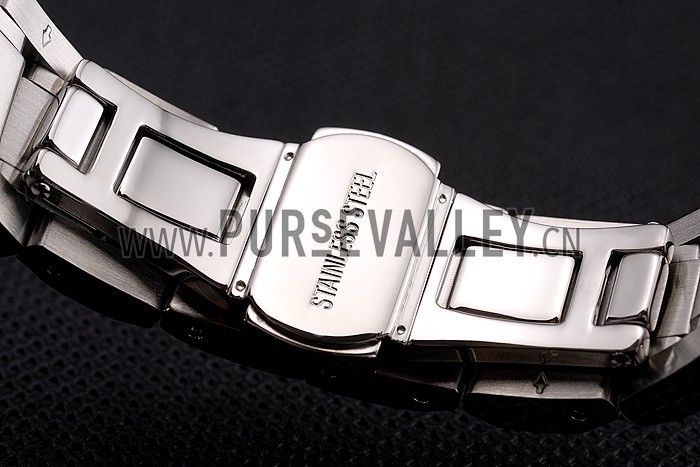 Burberry The City White Dial Rose Gold Diamond Bezel Stainless Steel Case Two Tone Bracelet