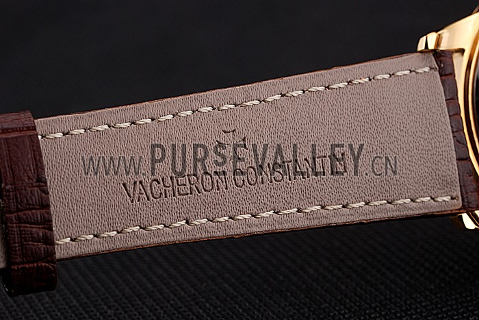 Vacheron Constantin Patrimony Chronometre Royal Gold Dial Gold Case Brown Leather Strap