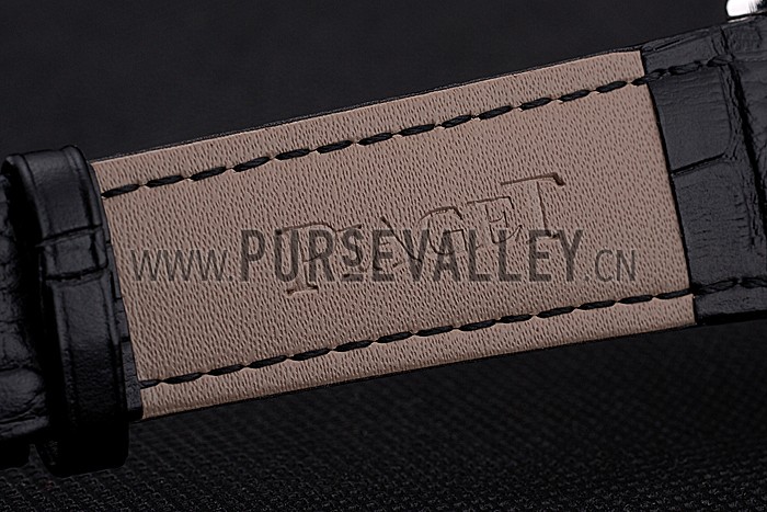 Piaget Altiplano Date Silver Dial Stainless Steel Case Black Leather Strap