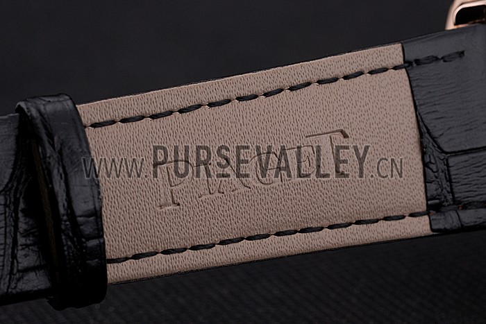 Piaget Altiplano Date Black Dial Rose Gold Case Black Leather Strap