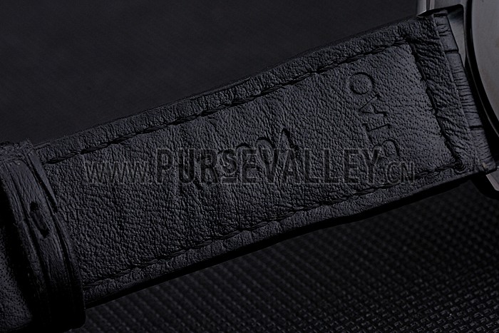 IWC Mark XVll Black Dial Black Stainless Steel Case Black Leather Strap