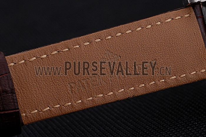 Patek Phillipe Grand Complications Hobnail Bezel Roman Numerals Brown Leather Strap