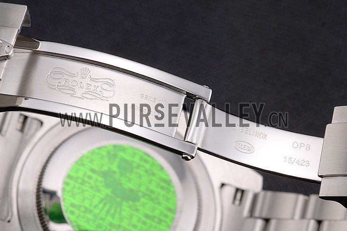 Swiss Rolex Submariner Silver Dial Diamond Markings Black Bezel Stainless Steel Case And Bracelet
