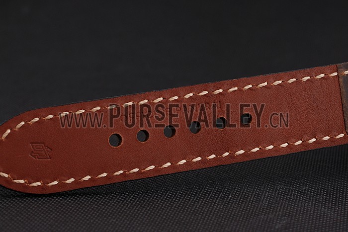 Panerai Luminor Submersible Black Dial Brown Case Brown Leather Strap