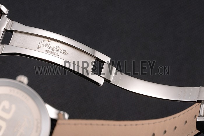 Glashutte Original Brown Dial Stainless Steel Case Brown Leather Strap