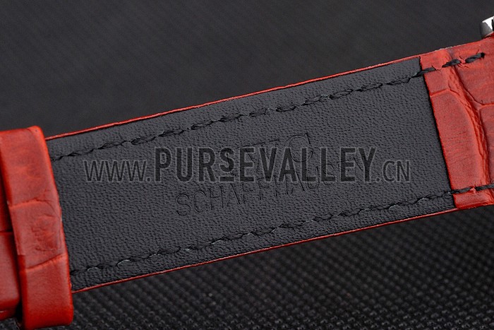 IWC Portofino Day And Night Pearl Dial Stainless Steel Case Red Leather Strap