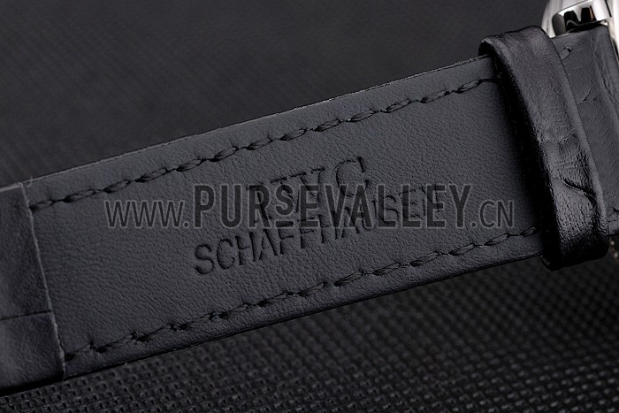 IWC Portofino Day And Night Silver Dial Stainless Steel Case Black Leather Strap