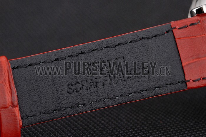 IWC Portofino Day And Night White Dial Stainless Steel Case Red Leather Strap