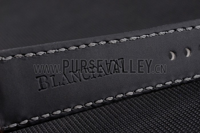 Swiss Blancpain Fifty Fathoms Flyback Chronograph Black Dial Black Bezel Rose Gold Case Black Canvas Strap