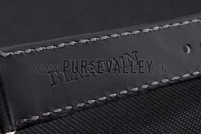 Swiss Blancpain Fifty Fathoms Flyback Chronograph Black Dial Black Bezel Stainless Steel Case Black Canvas Strap