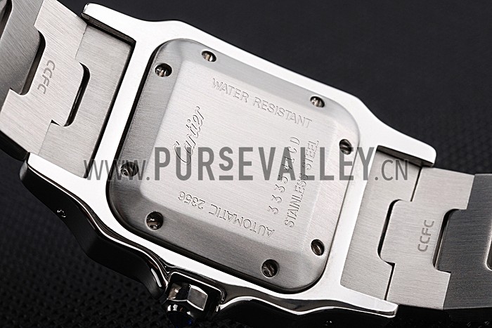 Swiss Cartier Santos De Cartier Galbeee Yellow Gold and Steel Case Steel Bracelet Small 622644