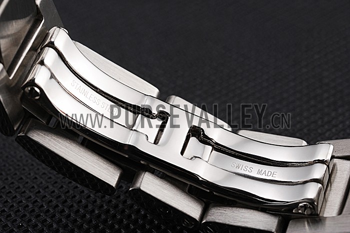 Swiss Ballon Blue De Cartier Diamond Steel Case White Dial Roman Numerals Two Tone Bracelet 622647