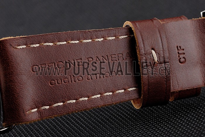 Panerai Radiomir Vintage SLC PAM425 Black Dial Stainless Steel Case Brown Leather Strap