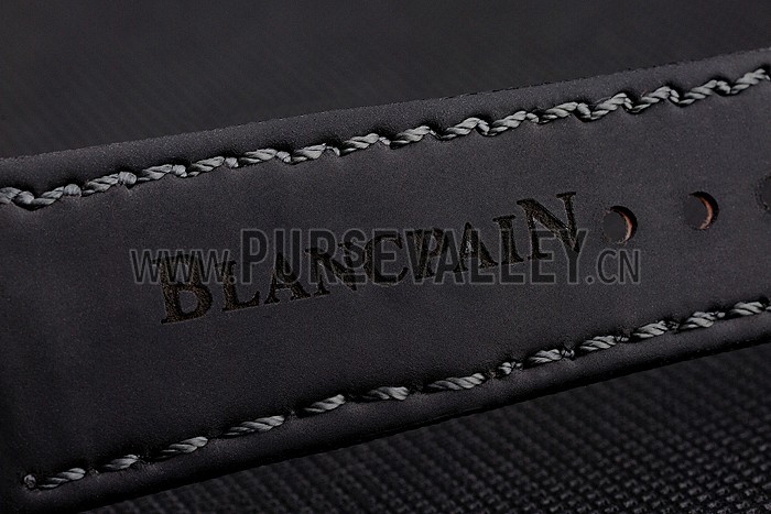 Swiss Blancpain 500 Fathoms Black Dial Stainless Steel Case Black Canvas Strap