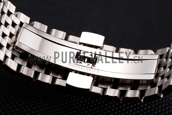 Swiss Longines Grande Classique White Dial Rose Gold Case Two Tone Bracelet