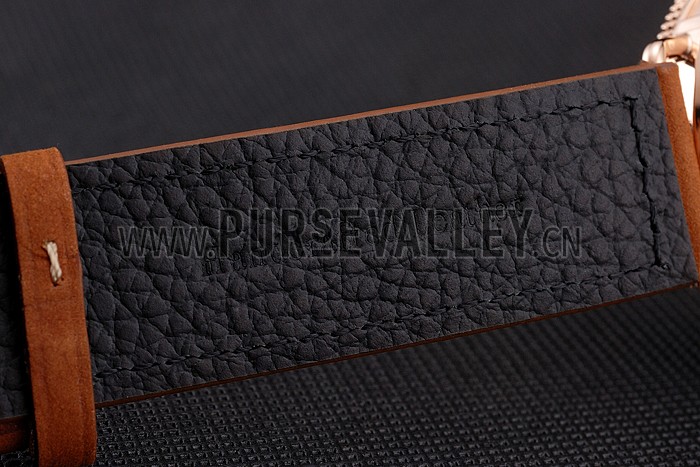 Hamilton Navy Pioneer Black Dial Rose Gold Case Brown Leather Strap