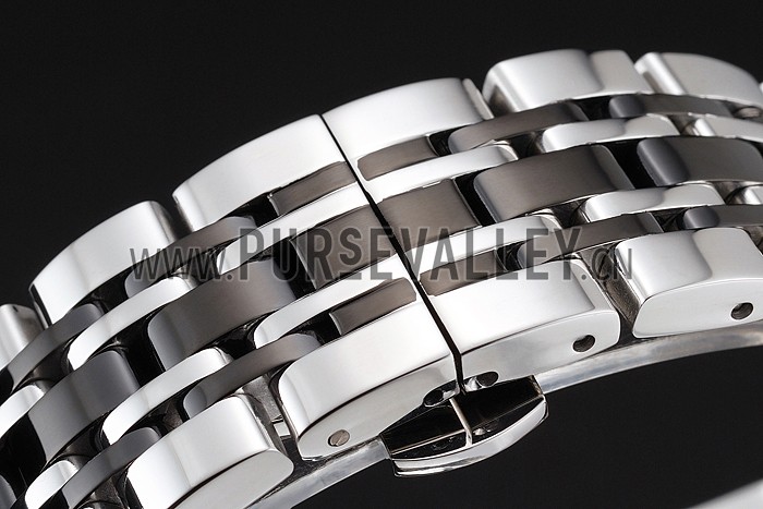 IWC Portugieser Tourbillon Black Dial Stainless Steel Case Two Tone Black Steel Bracelet