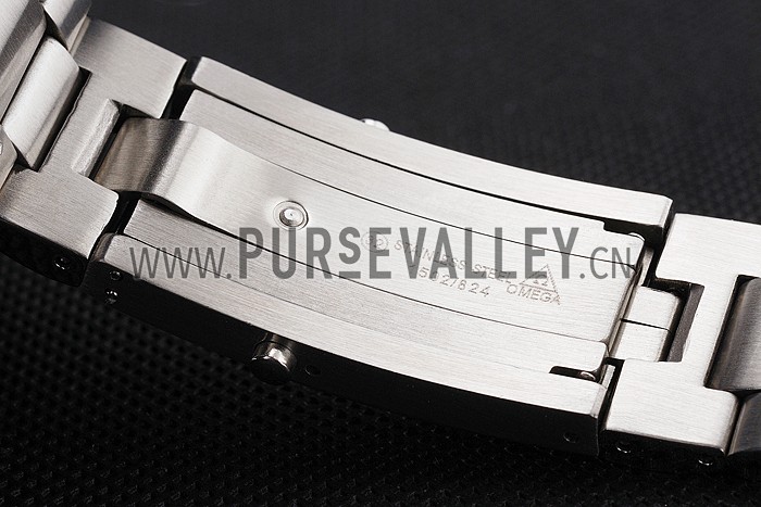 Swiss Omega Seamaster Chronograph Black Dial Black Bezel Stainless Steel Case And Bracelet