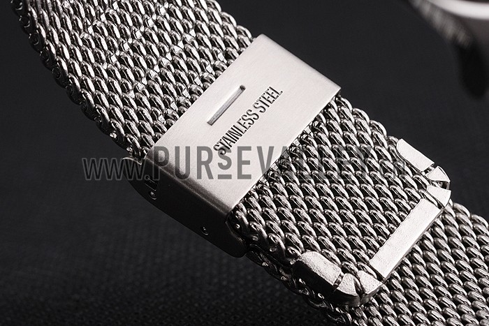 Patek Philippe Calatrava Small Seconds Silver Engraved Dial Stainless Steel Case And Bracelet