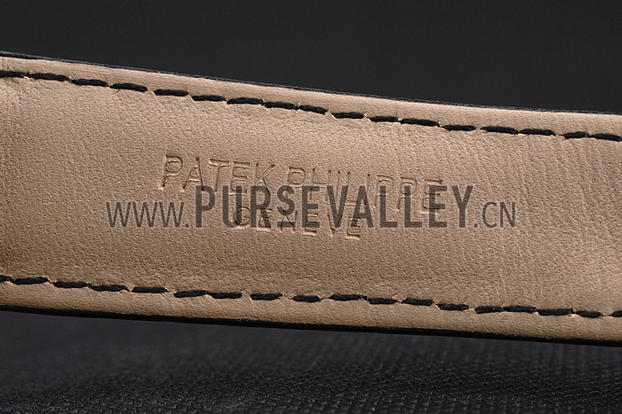 Swiss Patek Philippe Multi-Scale Chronograph White Dial Stainless Steel Case Black Leather Strap