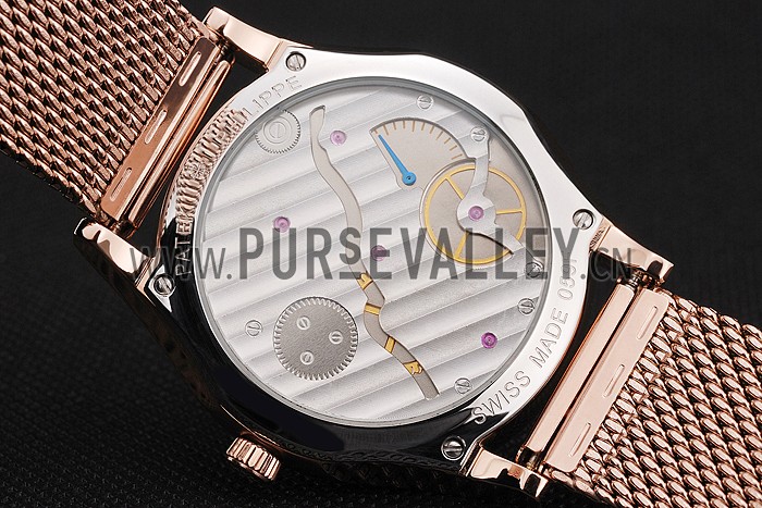 Patek Philippe Calatrava Small Seconds White Dial Rose Gold Case And Bracelet