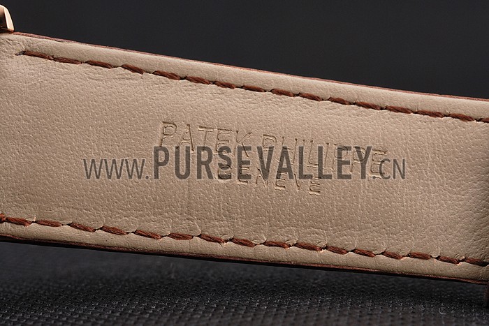 Swiss Patek Philippe Multi-Scale Chronograph White Dial Rose Gold Case Brown Leather Strap