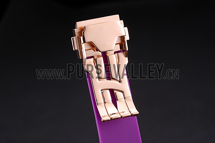 Hublot Big Bang Tutti Frutti Purple Strap Gold Dial