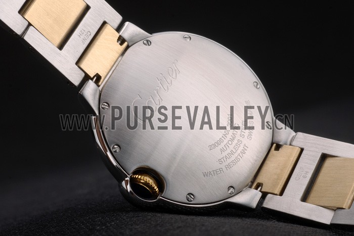 Cartier Ballon Bleu 42mm White Dial Stainless Steel Case Two Tone Gold Bracelet