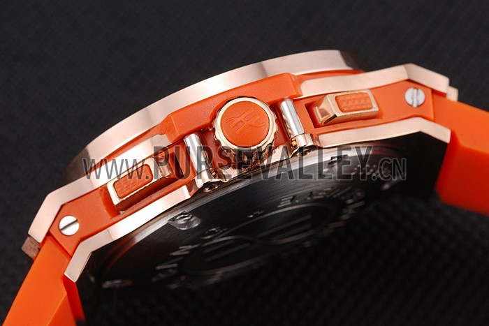 Hublot Big Bang Tutti Frutti Orange Strap Gold Dial