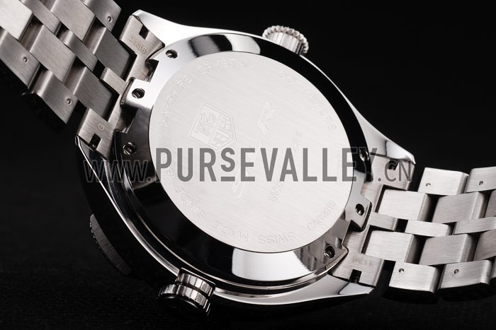 Tag Heuer Swiss SLR Tachymeter Bezel Stainless Steel White Dial