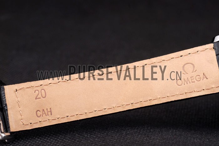 Omega Swiss Seamaster Railmaster Black Strap Black Striped Dial