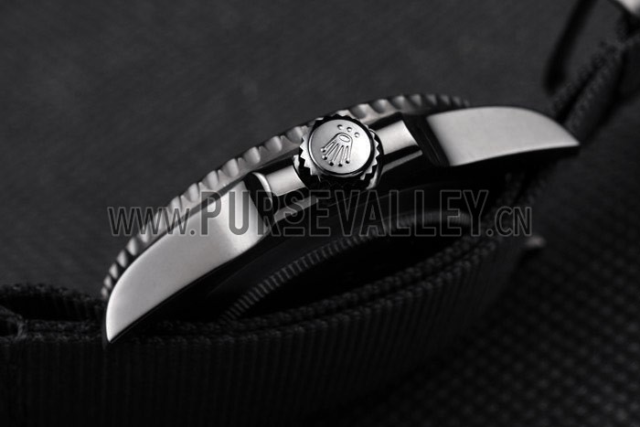 Rolex Swiss GMT Master II Pro-Hunter Black Fabric Strap Black Dial