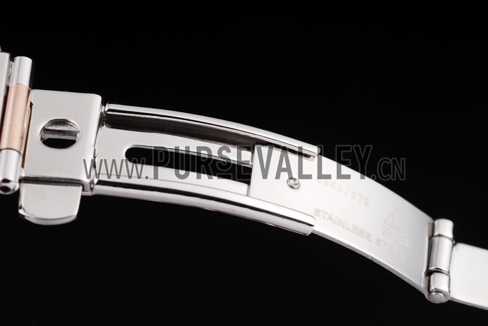 Omega Swiss Constellation Jewelry Rose Gold Case Black Dial 98114