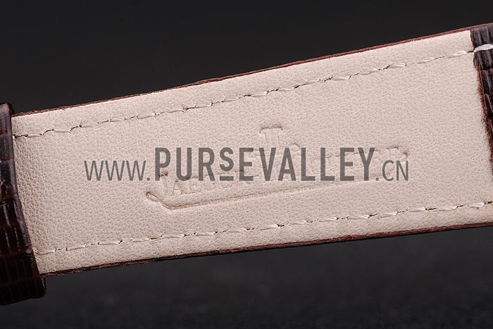 Jaeger Le Coultre Swiss Master Control Rose Gold Bezel Brown Leather Strap 7590