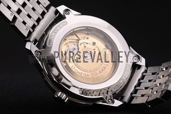 Omega Swiss DeVille Stainless Steel Bezel Roman Numbers Black Dial 7613