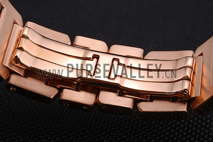 Cartier Tank Anglaise 30mm White Dial Diamonds Rose Gold Case Rose Gold Bracelet