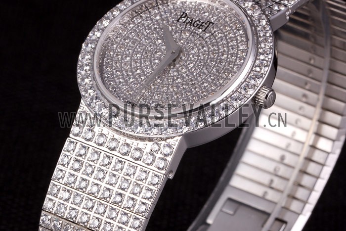 Piaget Swiss Limelight Diamonds Encrusted Stainless Steel Watch 80297