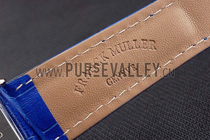 Franck Muller Casablanca Blue Croco Leather Strap Blue Dial 80278