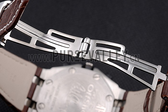 Swiss Audemars Piguet Royal Oak Offshore White Dial Stainless Steel Case Brown Leather Strap 622848